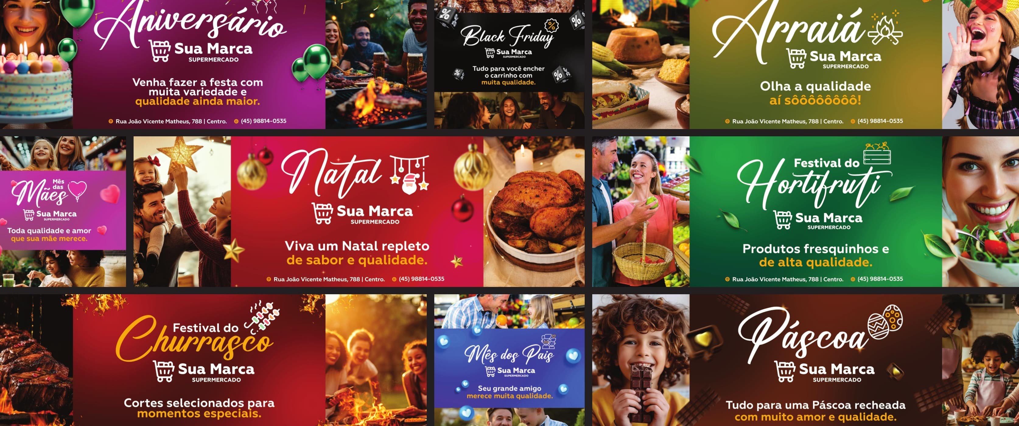 Mosaico completo de campanhas do Layout 02